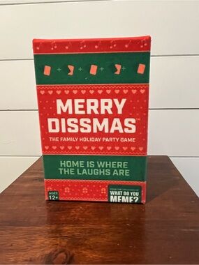 Merry Dissmas Holiday Party Game - Red and White Box